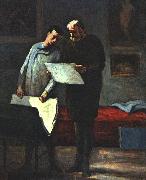 Honore  Daumier Advice to a Young Artist oil on canvas